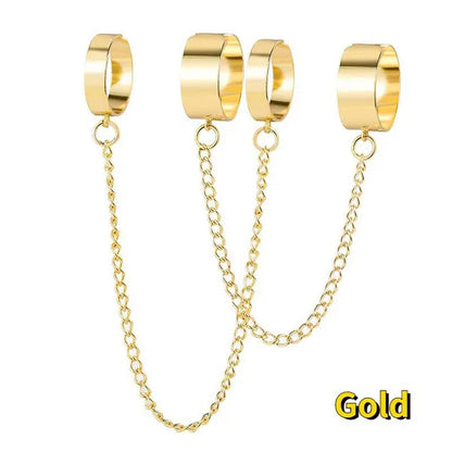 Punk Cool Hiphop Chain Rings Multi-layer Adjustable Open Finger Rings Set Alloy Man Rings for Women Party Gift Jewelry