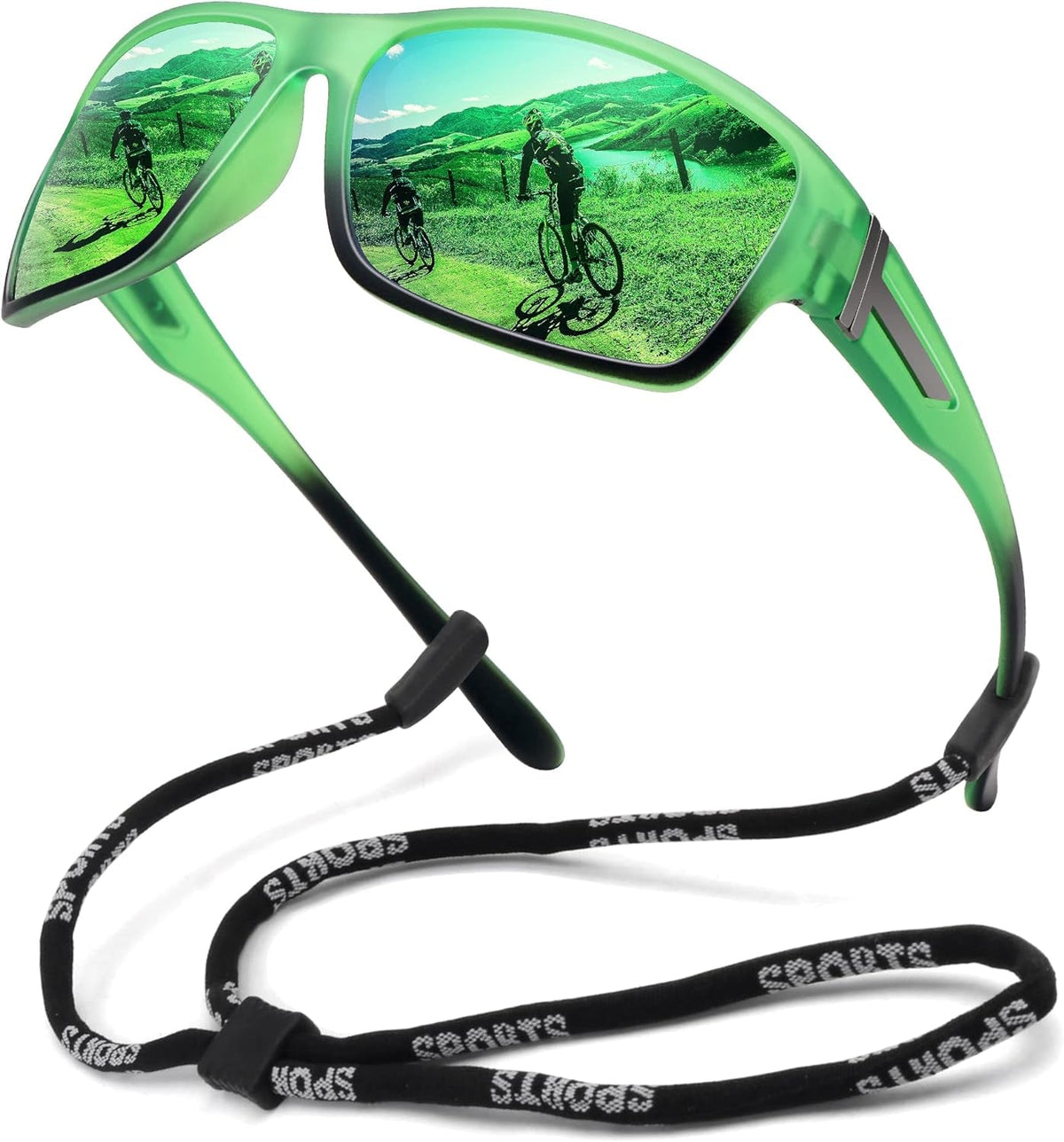 Polarized Sports Sunglasses for Men Women Unbreakable Frame Cycling Fishing Driving