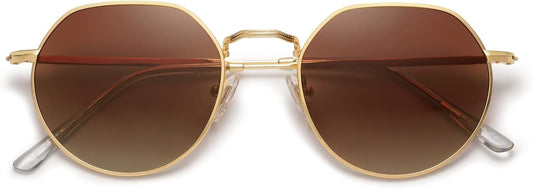 round Polygon Polarized Sunglasses for Women Men Retro Classic Vintage Panto Shades SJ1157