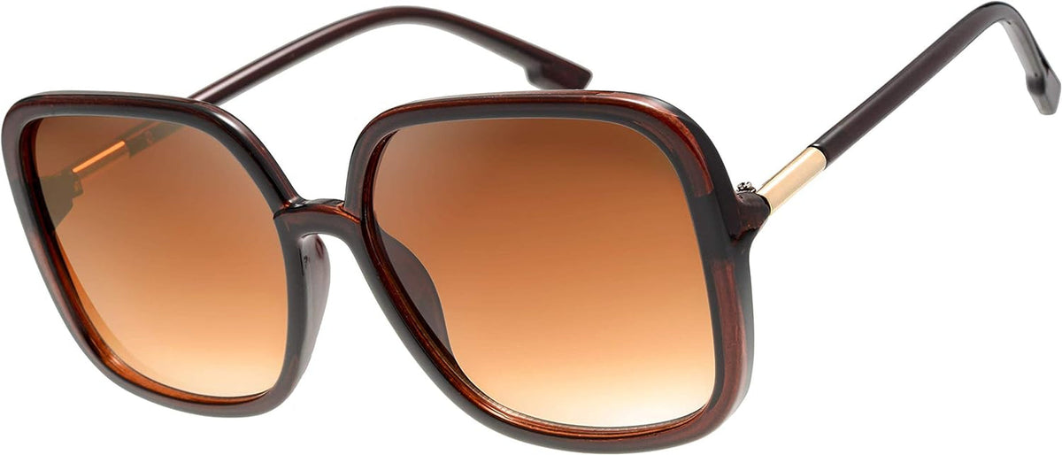 Women's Oversized Square Jackie O Cat Eye Hybrid Butterfly Fashion Sunglasses - Exquisite Packaging