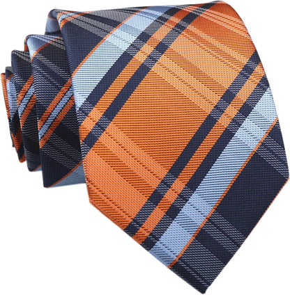 Men'S Plaid Check Stripe Ties Pattern Business Formal Designer Neckties