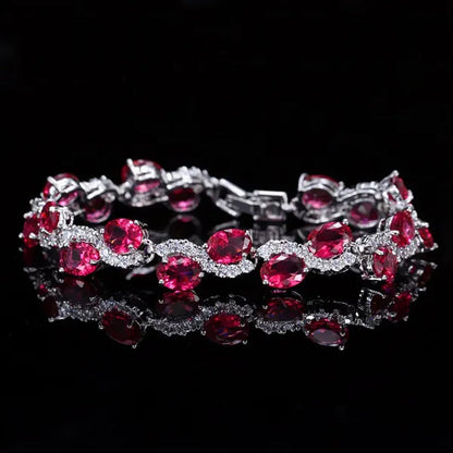 CANDICE Brilliant Multicolor Cubic Zirconia Crystal Pave Setting S Shaped Silver Plated Tennis Bracelets Bangles for Women New Summer Jewelry