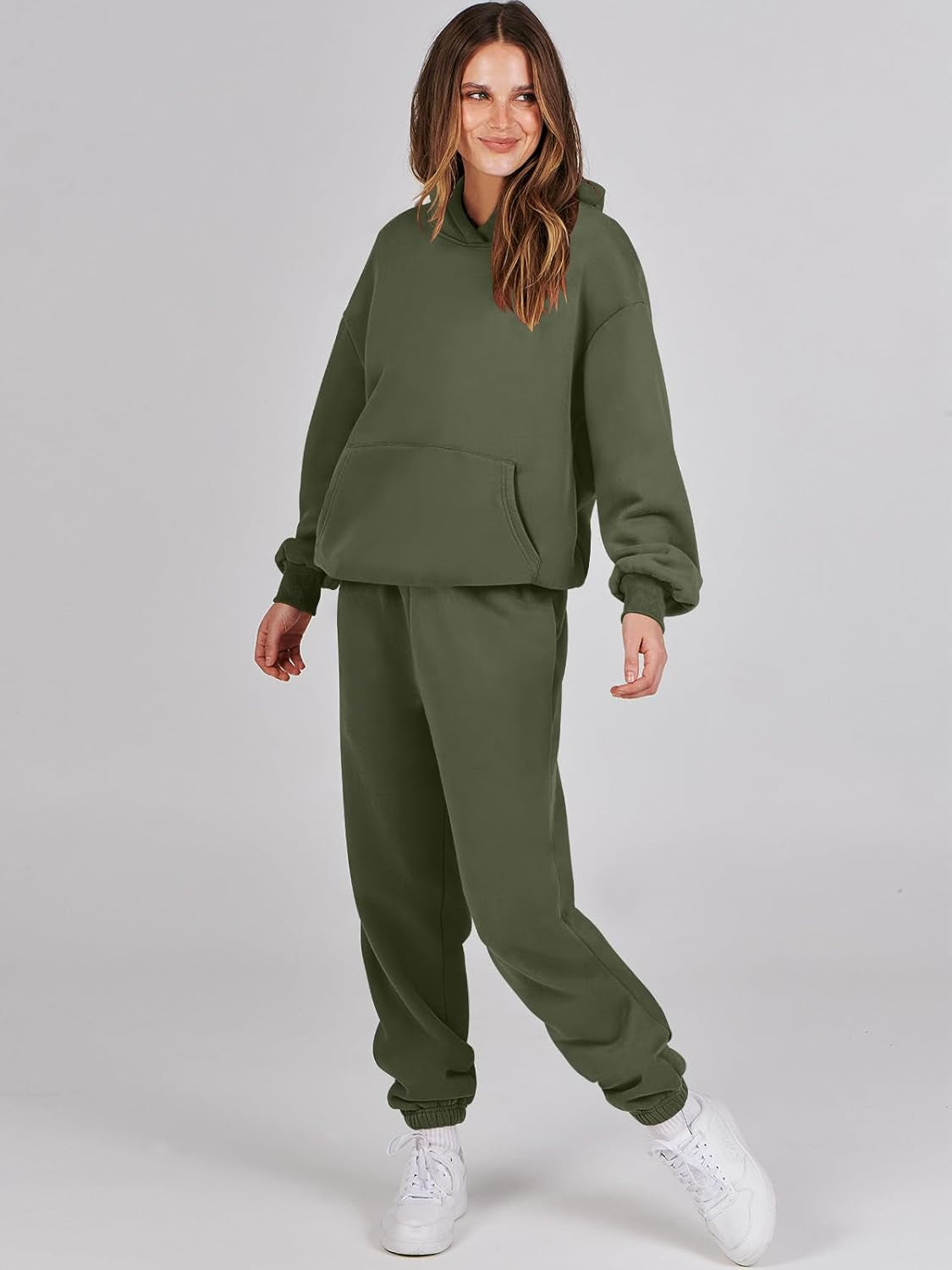 Womens 2 Piece Outfits Lounge Hoodie Oversized Sweatshirt Jogger Sweatpants Y2K Tracksuit Sweatsuit Set Fall Clothes
