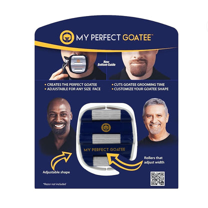 ® Shaving Template - Create a Perfectly Shaped Goatee Every Time - Adjustable Reduces Shaving Time - Shape Goatee and Circle Bead (Version 1.1)