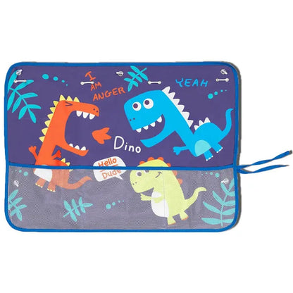 Car Sun Shade Cover Cartoon Side Window Curtain Sunshade Visor Heat Shield UV Protector For Kid Baby Children W/ Storage Net