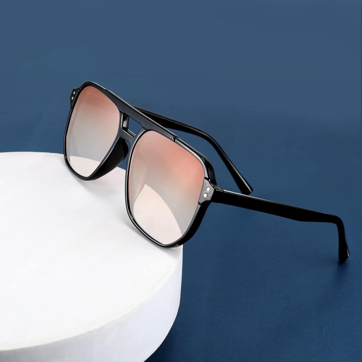 Retro Square Aviator Sunglasses Women Men 70s Vintage Trendy Plastic Frame Sun Glasses B2835