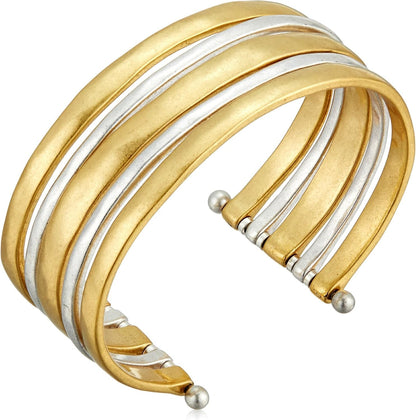 Two Tone Cuff Bracelet