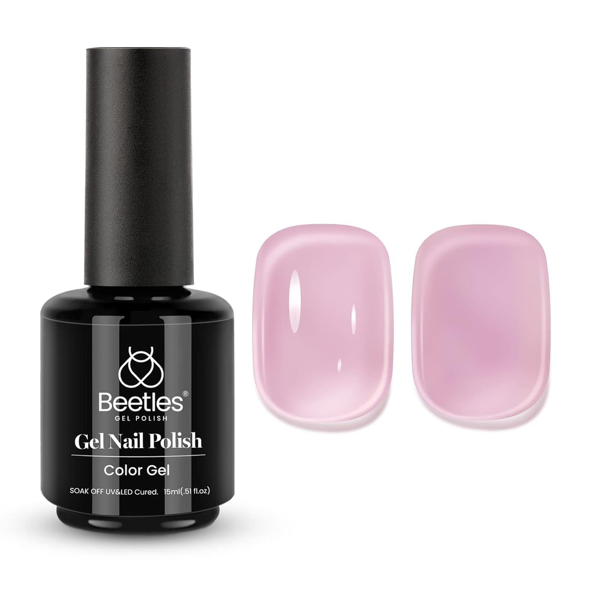 Beetles Neutral Gel Nail Polish 15ml Nude Pink Polish Set Pink Jelly Soak Off U V LED Nail Lamp Translucent Nail Art Gel