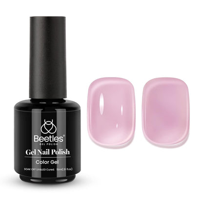 Beetles Neutral Gel Nail Polish 15ml Nude Pink Polish Set Pink Jelly Soak Off U V LED Nail Lamp Translucent Nail Art Gel