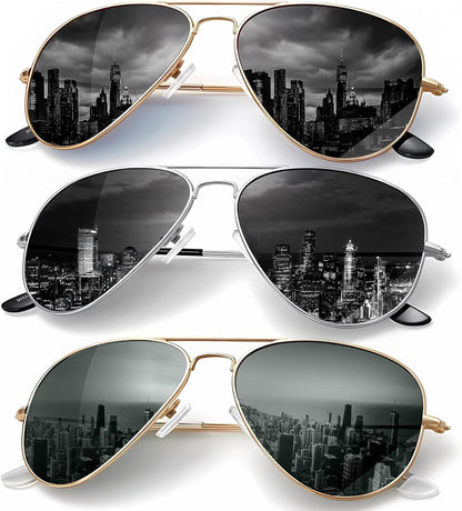 Classic Aviator Sunglasses for Men Women Driving Sun glasses Polarized Lens UV Blocking