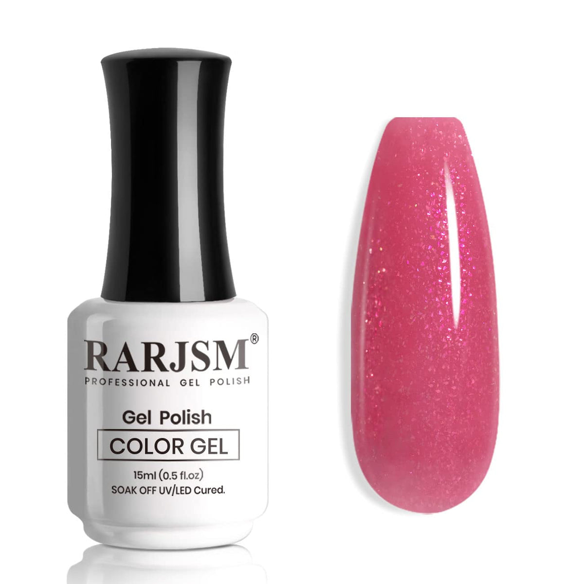 Nude Hot Pink Iridescent Gel Nail Polish Sheer Bright Neon Pink Glitter Jelly Gel Polish Neutral Shimmery Summer Color Sparkle Rainbow Pigment Gel 15ml Soak off Cured Need for Home Salon DIY