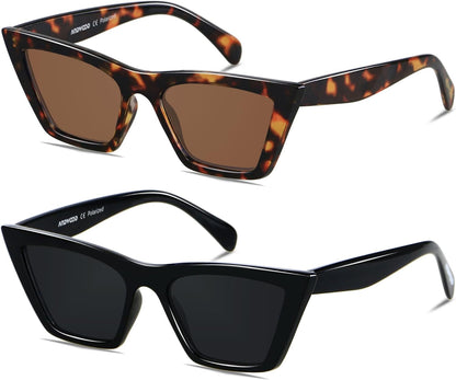 Cat Eye Sunglasses for Women Polarized Cateye Frames Fashion Vintage Square Classic Retro Sun Glasses