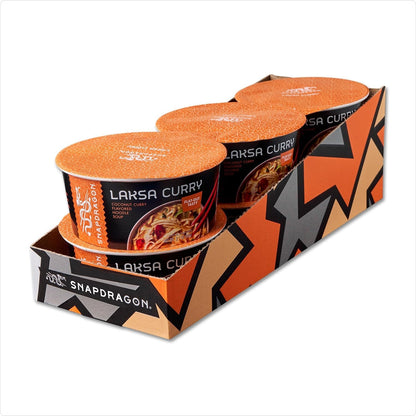 Laksa Curry Instant Noodle Bowls | Coconut Curry Flavor with Rice Noodles | Gluten-Free | No MSG Added | 2.1 Oz (6 Pack)