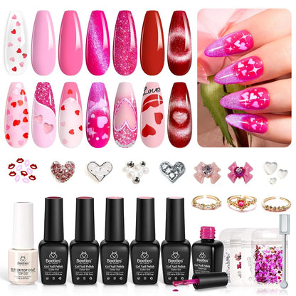 Nail Set 6 Colors Skin Tones Collection Nude Pink Gel Nail Polish Brown Neutral Soak off Uv Led Lamp Needed Manicure Diy Home