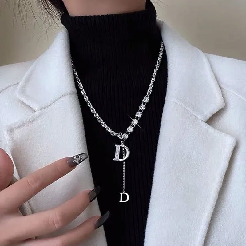 Fashion Luxury Jewelry Micro-inlaid Zircon Exquisite Necklace Bracelet Temperament Feminine Jewelry Accessories