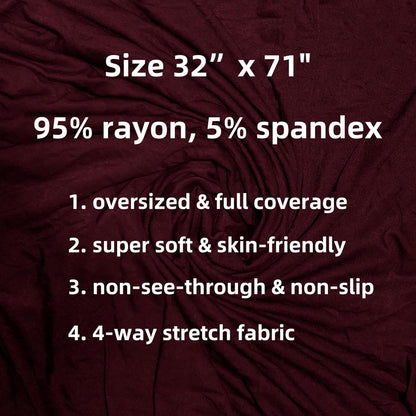 Non-See-Through Premium Jersey Maxi Hijab Head Scarf Wrap for Muslim Women