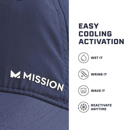 Cooling UPF Performance Hat - Unisex One Size Cap for Workouts, Golf & Running - Sweat & Water Activated Technology