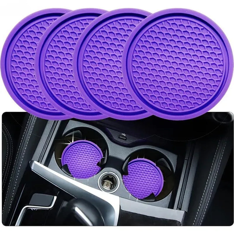 Car Interior With Car Cup Coaster - Anti-Slip & Universal Car Accessories
