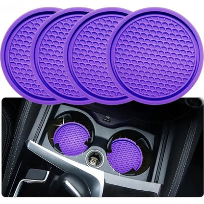 Car Interior With Car Cup Coaster - Anti-Slip & Universal Car Accessories