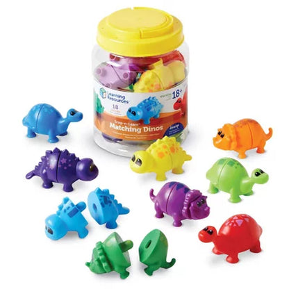 Learning Resources Snap-N-Learn Matching Dinos, Mixed Media