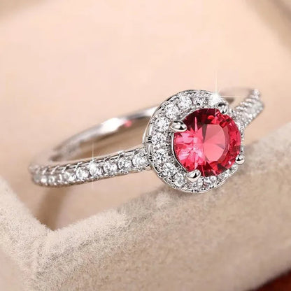 Bridal Engagement Rings Proposal Gift Blue Sapphire Cubic Zirconia Rings for Women Wedding Ring Accessories