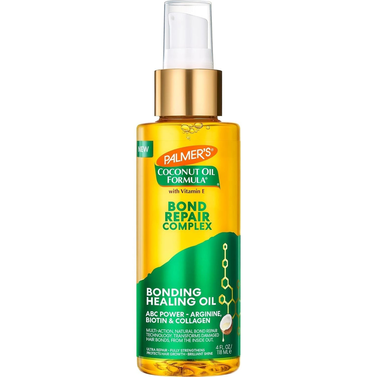 Amino Bonding Complex Hair Oil, Healing Treatment with Coconut Oil & Vitamin E, Heat Protectant, anti Frizz, Adds Shine, Strengthens & Protects Hair Growth, All Hair Types, 4 Fl Oz