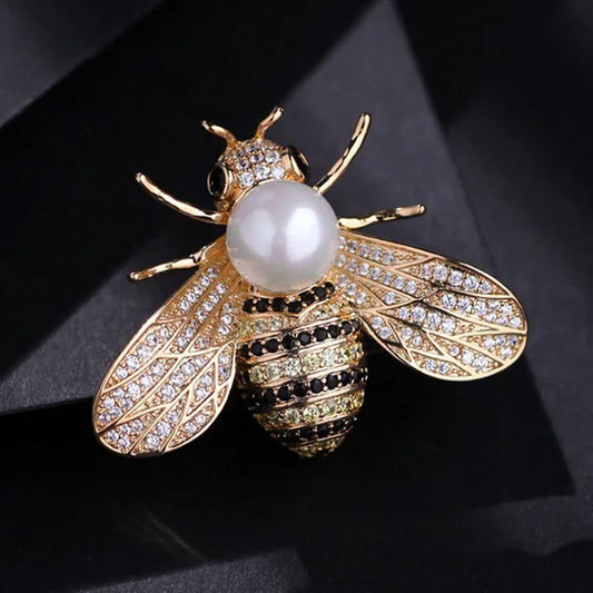New Brand Design Insect Series Brooch Women Delicate Little Bee Brooches Crystal Rhinestone Pin Brooch Jewelry Gifts For Girl