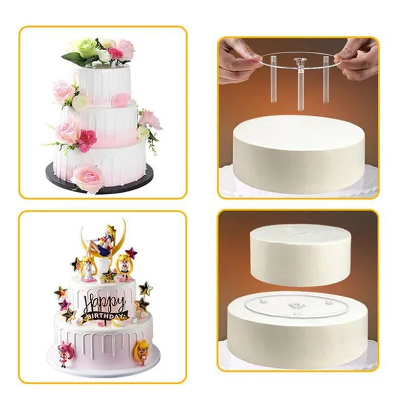 4/6/8/10inch Multi-layer Cake Stand Suspended Gasket Support Frame Round Dessert Support Spacer Piling Bracket Baking Tools