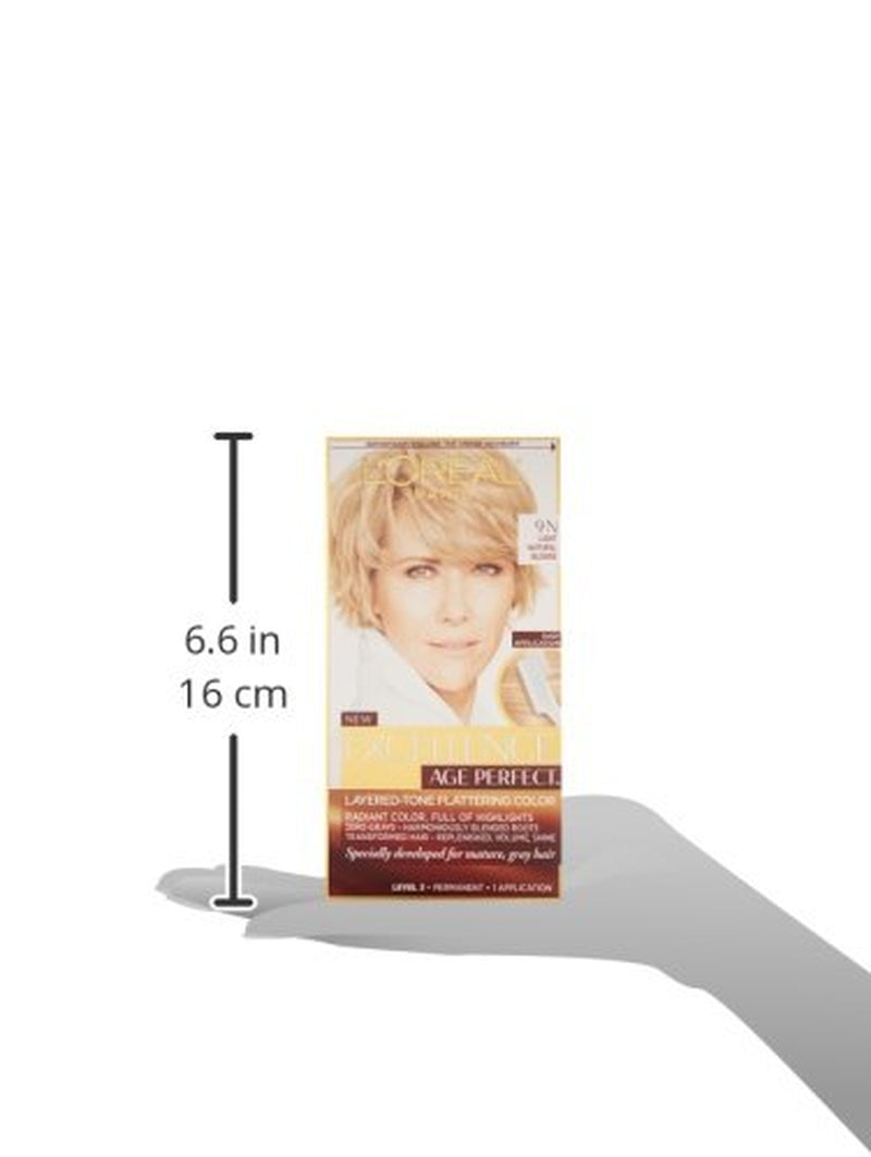Age Perfect Permanent Hair Color, 9N Light Natural Blonde, 1 Kit