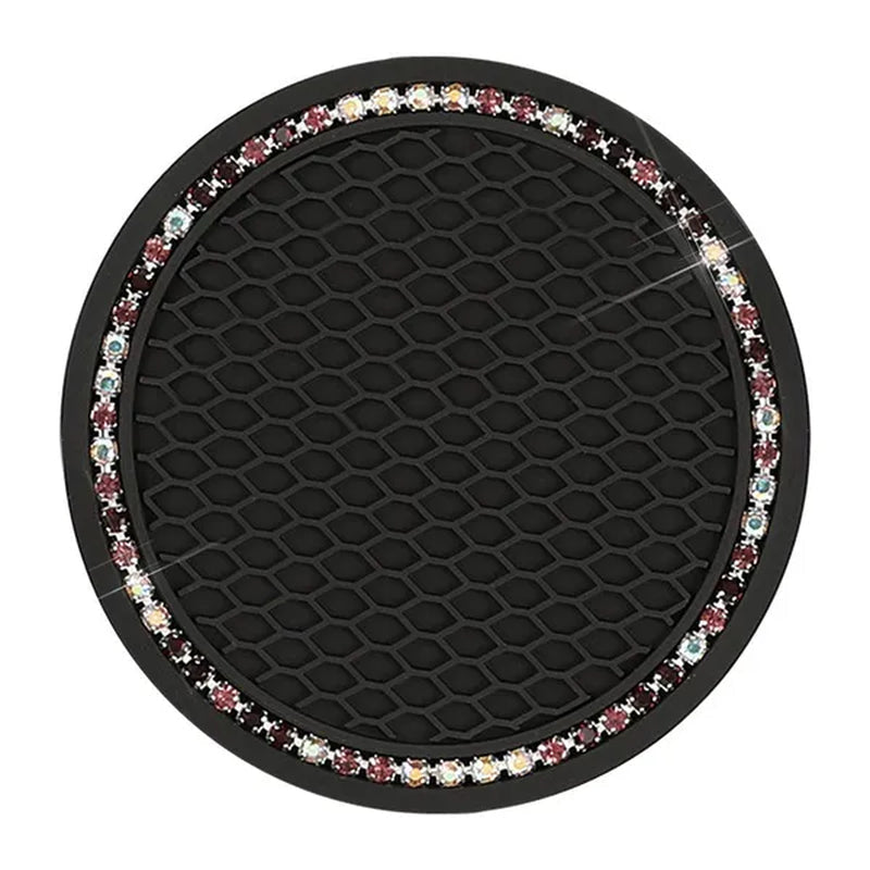 1/2PCS Car Universal Diamond Honeycomb Water Cup Bottle Holder Anti-slip Pad Mat Drink Coaster for Interior Decoration Car Styling Accessories