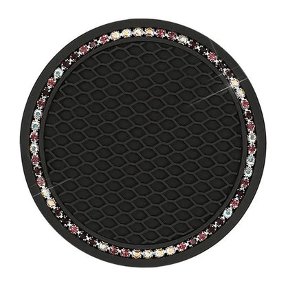1/2PCS Car Universal Diamond Honeycomb Water Cup Bottle Holder Anti-slip Pad Mat Drink Coaster for Interior Decoration Car Styling Accessories