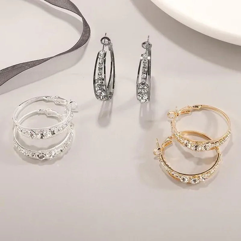 New Exquisite European and American Fashion Female Jewelry Diamond Earrings Romantic Valentines Day Gift Engagement Earrings Wedding Earrings Anniversary Women Jewelry