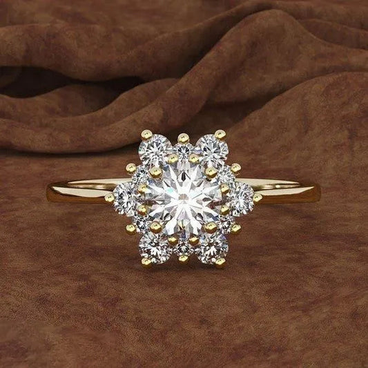 Crystal Snowflake  Ring Wedding  Jewelry for Women