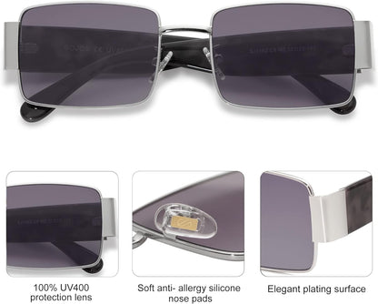 Fashion Rectangle Sunglasses for Women Men Retro Vintage Narrow Sun Glasses SJ1162
