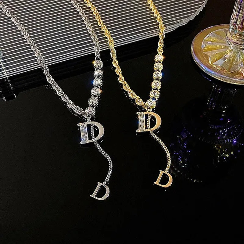 Fashion Luxury Jewelry Micro-inlaid Zircon Exquisite Necklace Bracelet Temperament Feminine Jewelry Accessories
