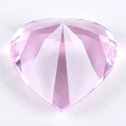 Heart Shape 80mm Crystal Diamond Paperweight  Art Glass Figurine Home Wedding Decor Collectible Gift Souvenir
