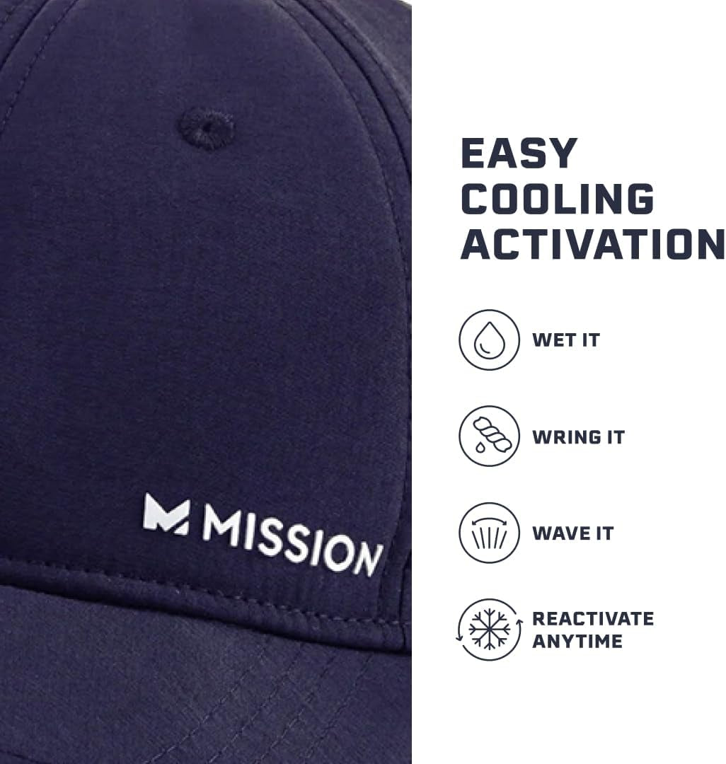 Cooling Vented Performance Hat Unisex One Size Cap for Workouts, Golf & Running, Sweat & Water Activated Technology