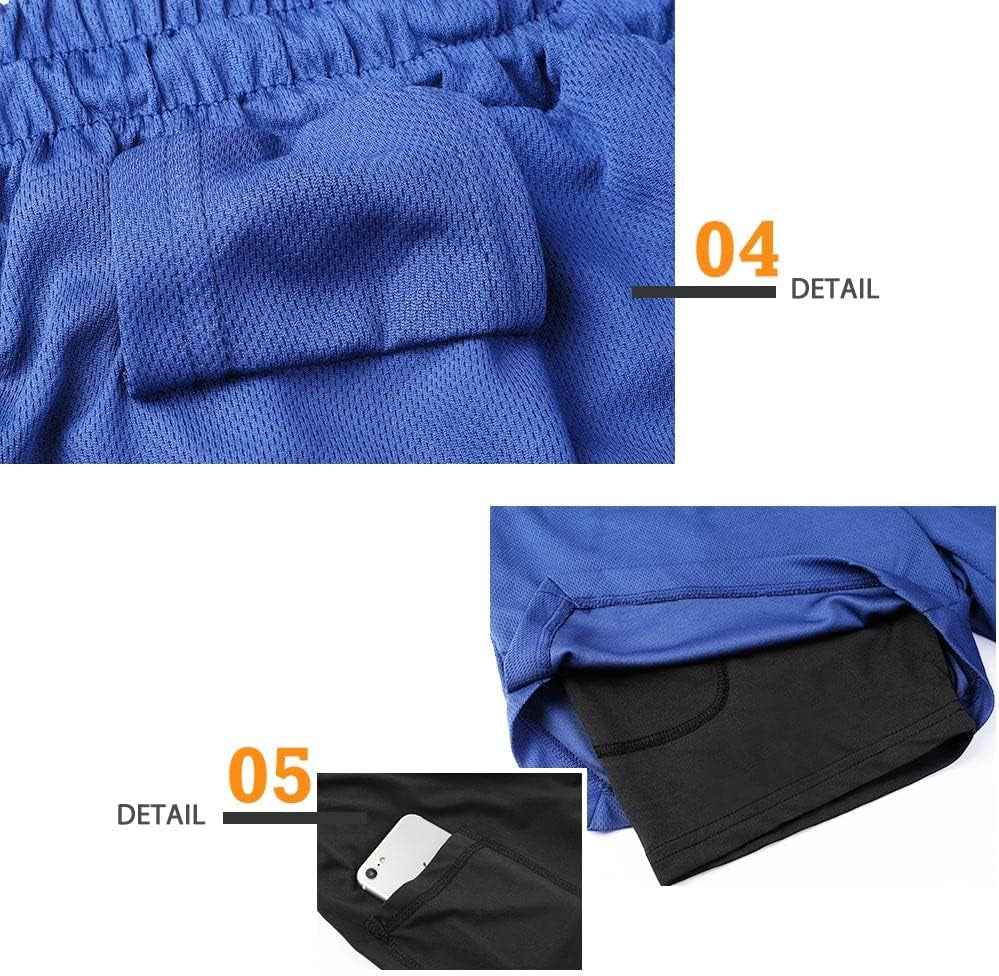 Mens Running Shorts，Workout Running Shorts for Men，2-In-1 Stealth Shorts，7-Inch Gym Yoga Outdoor Sports Shorts