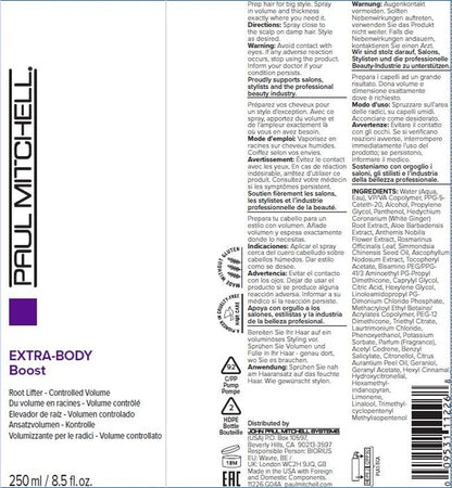 Paul Mitchell Extra-Body Boost Volumizing Spray, Lifts + Volumizes, for Fine Hair