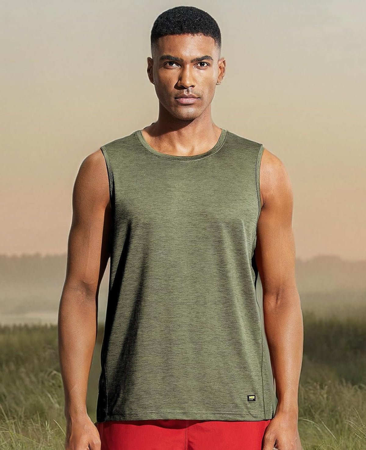 Men’S Sleeveless Tank Top Dry Fit Workout Muscle Tee Shirt for Running Athletic Gym Sports Training, Moisture Wicking
