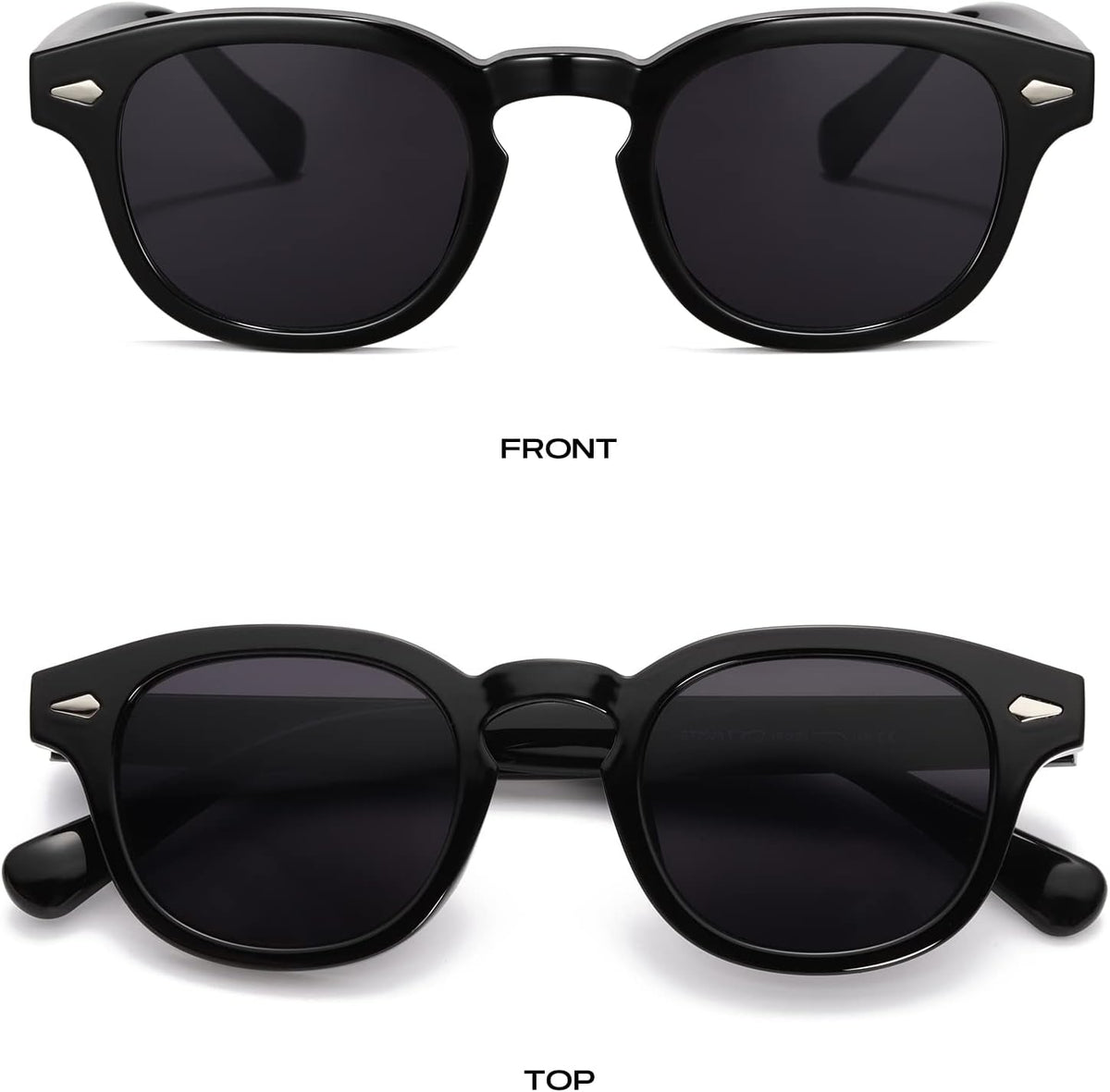 Unisex Vintage Retro round Style Tinted Sunglasses for Men Women Fashion Circle Sun Glasses 46Mm