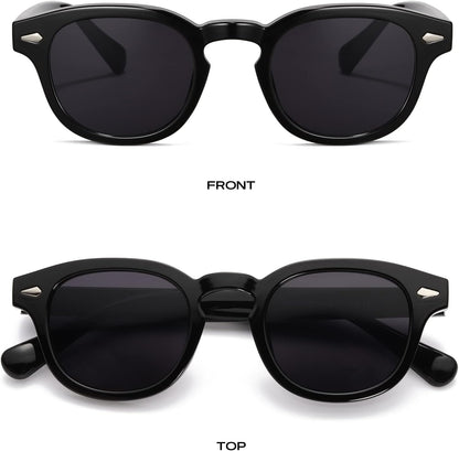 Unisex Vintage Retro round Style Tinted Sunglasses for Men Women Fashion Circle Sun Glasses 46Mm