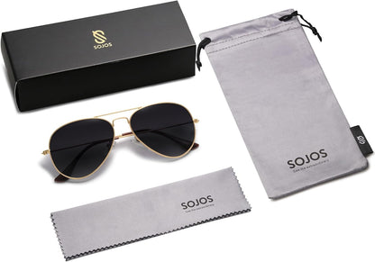 Classic Aviator Polarized Sunglasses for Men Women Vintage Retro Style