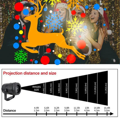 LED Christmas Projector Lights 16-Patterns Outdoor Holiday Decorations Led Projector Lights Waterproof Xmas Snowflake Snow Light Party Garden Laser Projection Lamp,Christmas Halloween Projector,laser Light Projector