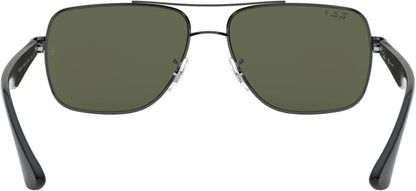 Men'S RB3483 Metal Square Sunglasses
