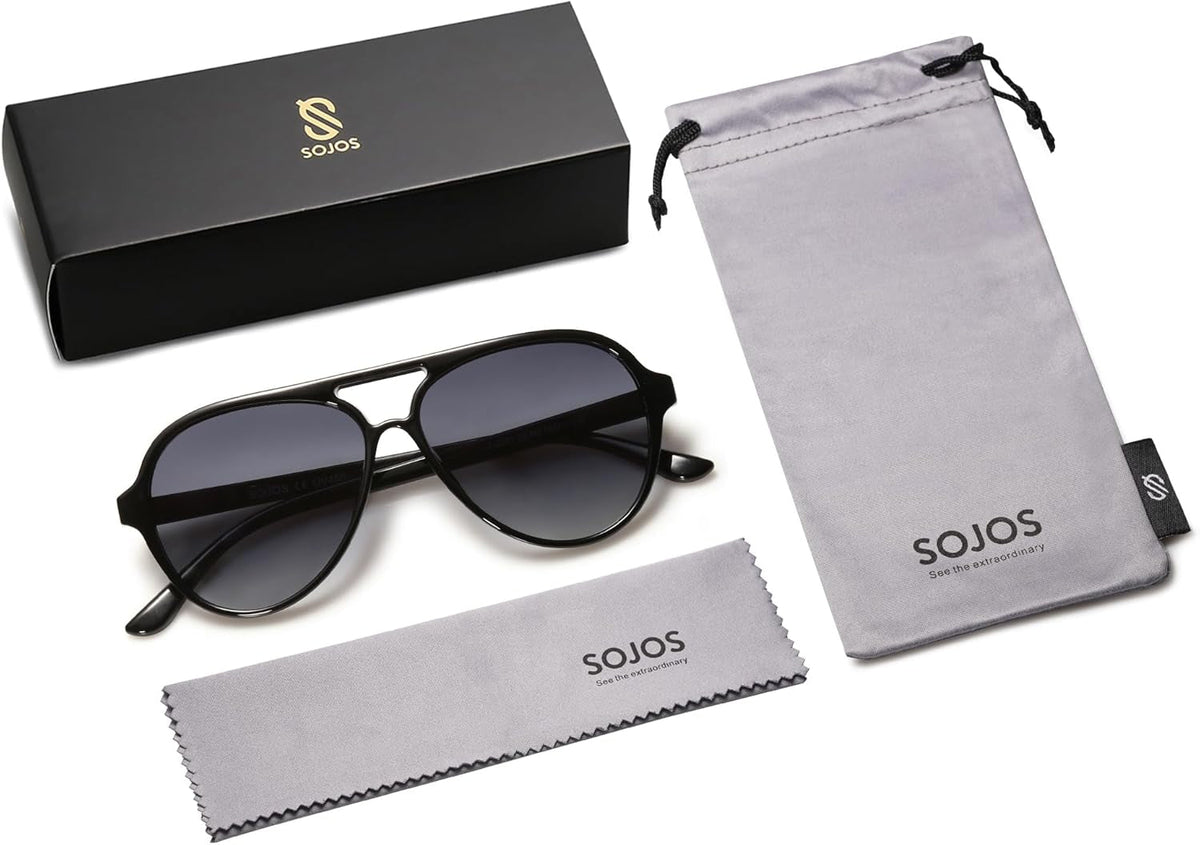 Classic Polarized Aviator Sunglasses for Women Men, Retro Trendy Aviators Shades SJ2201