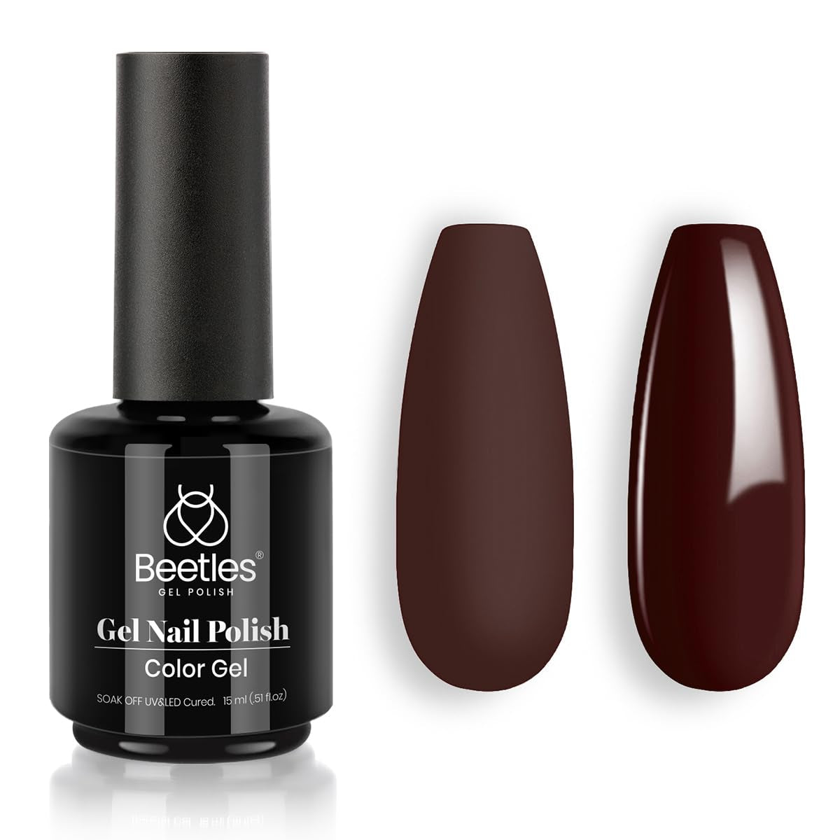 Beetles Gel Nail Polish, 1 Pcs 15ml White Color Soak Off Gel Polish Nail Art Manicure Salon DIY Gel Nail Design Decoration at Home Nail Lamp Needed Nails Minicure Kit Gift