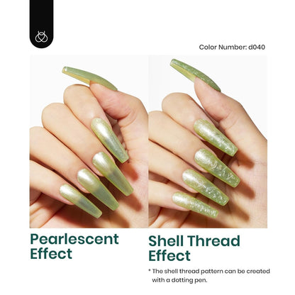 Beetles Gel Nail Polish Kit 6 Colors Green Gel Nail Polish Glitter Pearl Gel Nail Polish Spring Gel Polish Soak off Uv LED Nail Lamp Gel Nail Kit DIY Home Nail Manicure Easter Gel Nail Polish