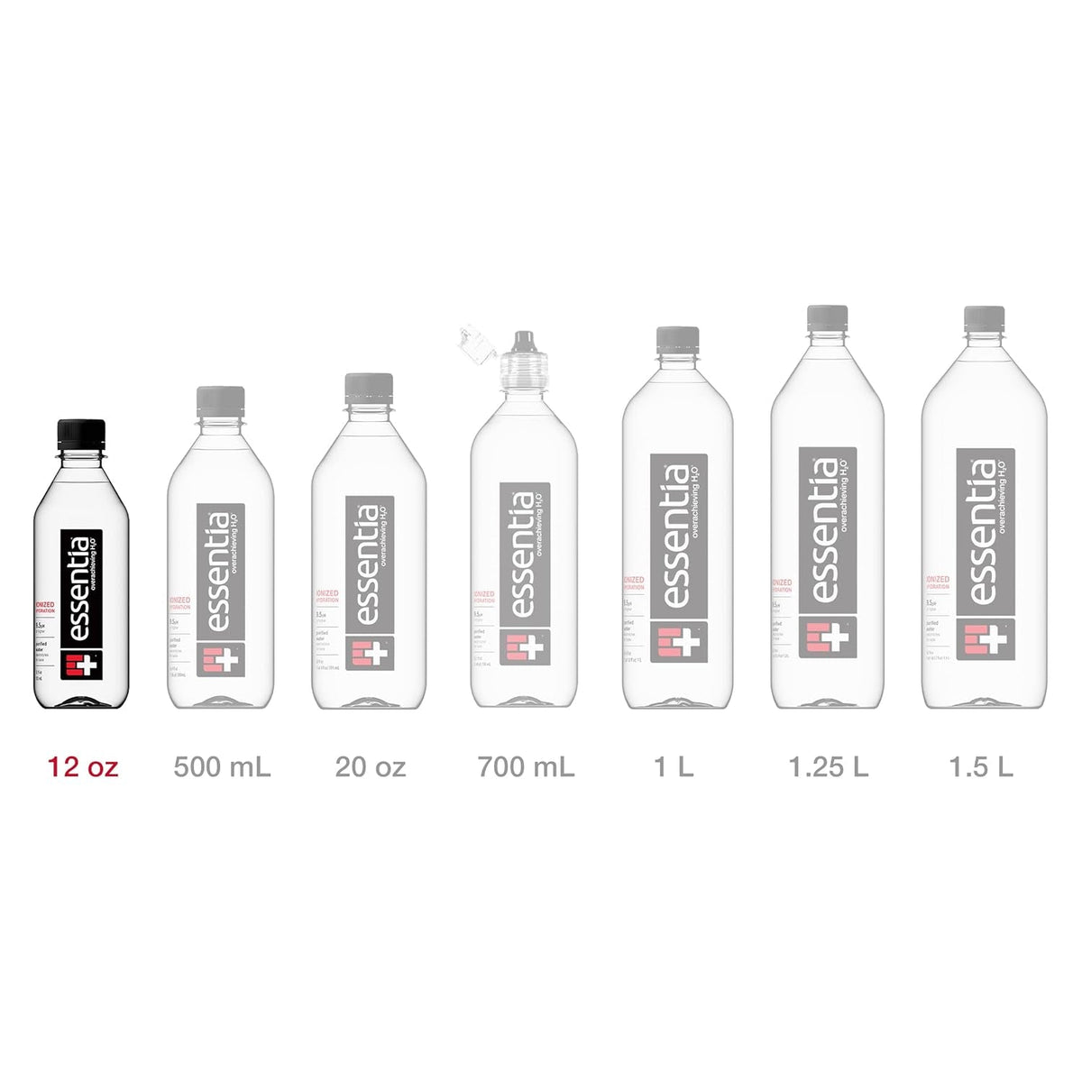; Ionized Alkaline Bottled Water; 99.9% Pure; 9.5 Ph or Higher; Consistent Quality in Every BPA and Phthalate-Free Bottle; 12 Fl Oz (Pack of 12)