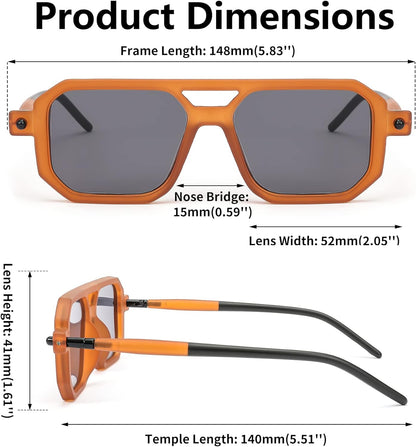 Vintage Square 70s Flat Aviator Sunglasses Women Men Classic Retro Stylish Frame UV400 Sunglasses B2622
